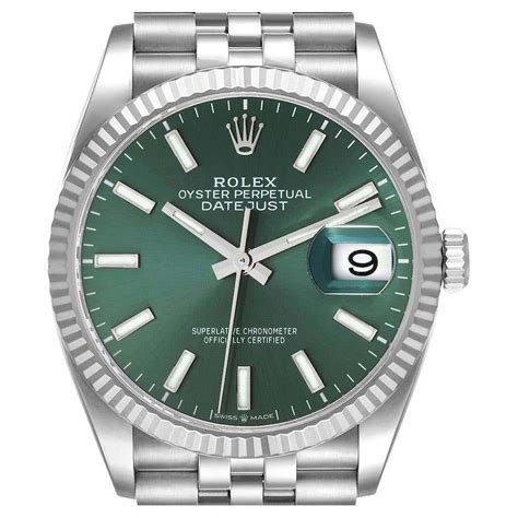 Rolex Datejust 126234 Mint Green Dial 4 For Sale On 1stdibs