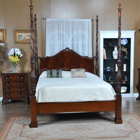 Mahogany Queen Size Four Poster Bed For Sale At 1stdibs Mahogany Bed