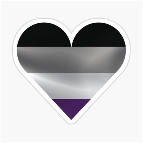 Asexual Heart T Idea Non Sexual Genderless Asexuality Pride Ace Sticker By Lustercraft