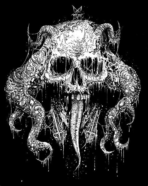 Mark Riddick Skull Art Black Metal Art Evil Art