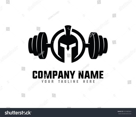 Warrior Fitness Gym Logo Design Template Stock Vector Royalty Free