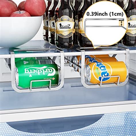 2-Pack Soda Can Beverage Dispenser Rack, Can Storage Organizer Holder for Refrigerator ...