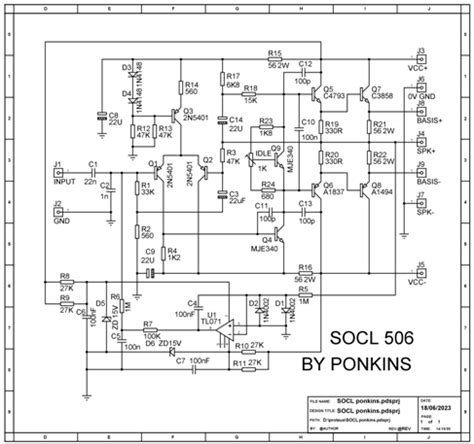 SKEMA SOCL 506 PCB PONKINS AUDIO SCHEMATICS COLLECTIONAUDIO