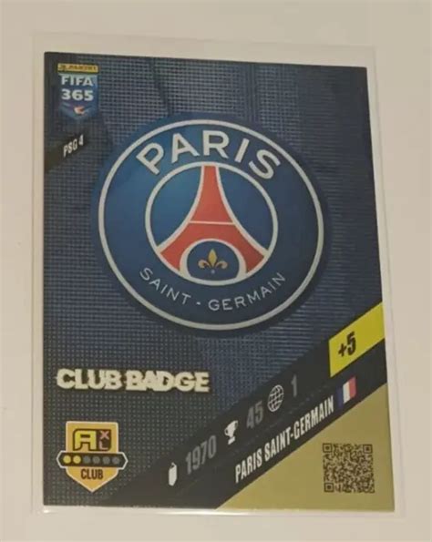 Carte Card Ecusson Escudo Badge Logo Paris Psg Panini Adrenalyn Xl Fifa 365 2024 Eur 3 90