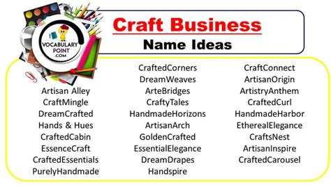 470+ Craft Business Name Ideas: Creative, Cute and Catchy