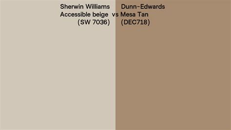 Sherwin Williams Accessible Beige Sw Vs Dunn Edwards Mesa Tan