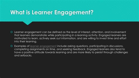 Ppt Learner Engagement Powerpoint Presentation Free Download Id