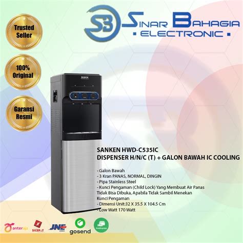 Jual SANKEN HWD C535IC DISPENSER H N C T GALON BAWAH IC COOLING