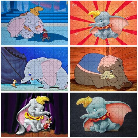 Dumbo Cardboard Puzzle Disney Cartoon Games And Puzzles Disney Movie