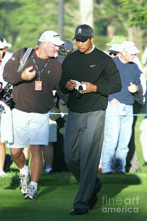 Tiger Woods Caddy Walk Photograph by Chuck Kuhn | Pixels