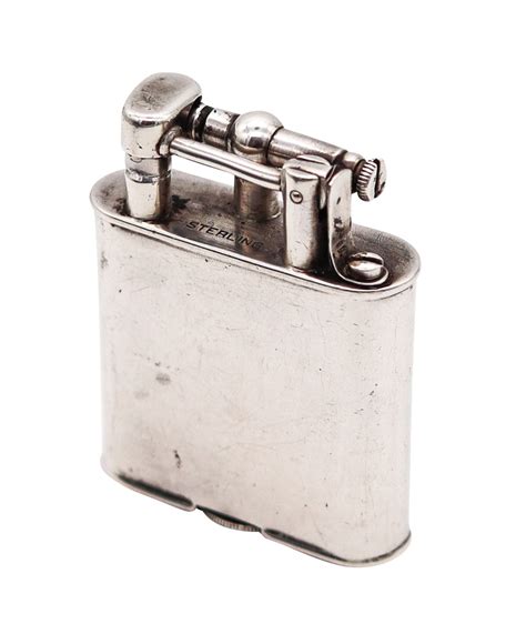 Dunhill England 1927 Art Deco Unique Lift Arm Petrol Lighter In 925 St