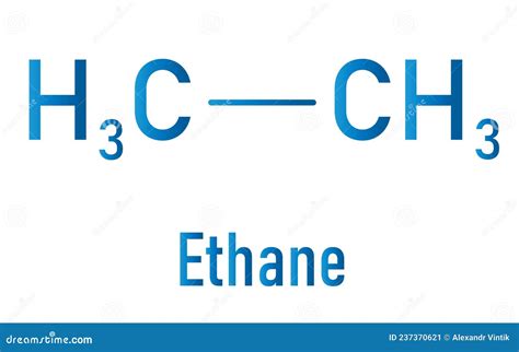 Ethane Natural Gas Component Molecule. Skeletal Formula. Chemical ...