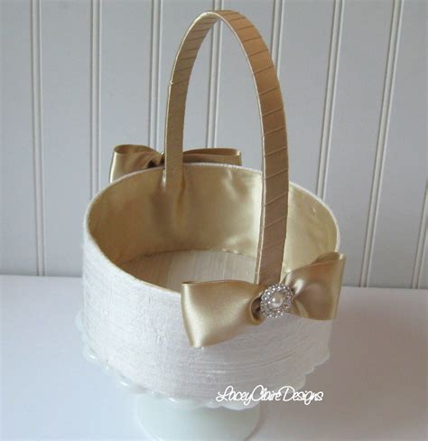 Flower Girl Basket Custom Made Basket For Flower Girl Etsy