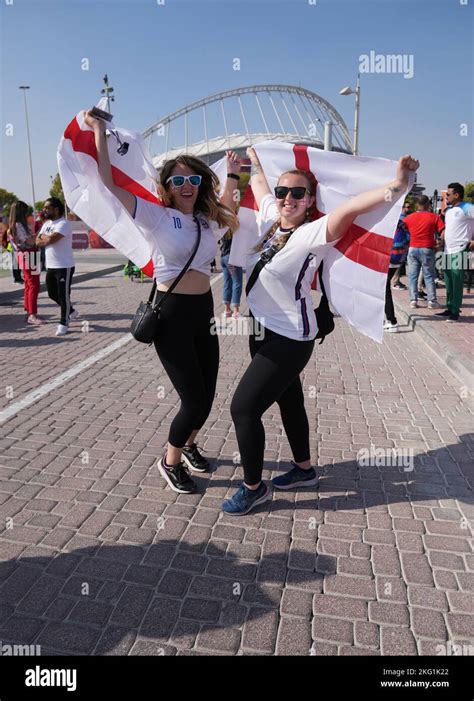 England fans in Qatar, during the FIFA World Cup 2022. Picture date: Monday November 21, 2022 ...