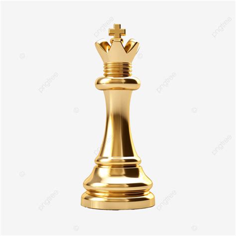 3d Render Of Golden King Chess Piece On White Background 3d Render