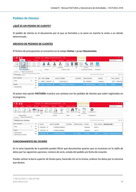 Unidad Manual Factusol Y Solucionario Actividades Pdf