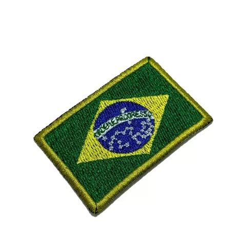 Bp0403v11 Bandeira Brasil Patch Bordado Fecho Contato Parcelamento