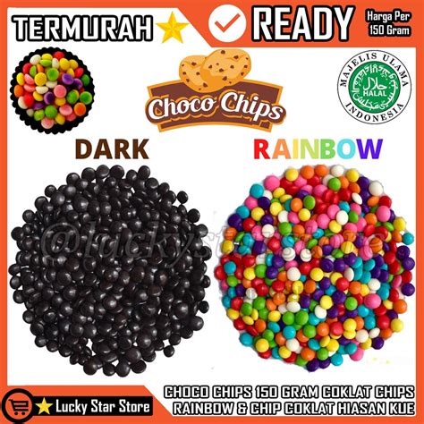 Jual Chocochips Elmer Colored Hr Choco Chips Warna Rainbow Kemasan