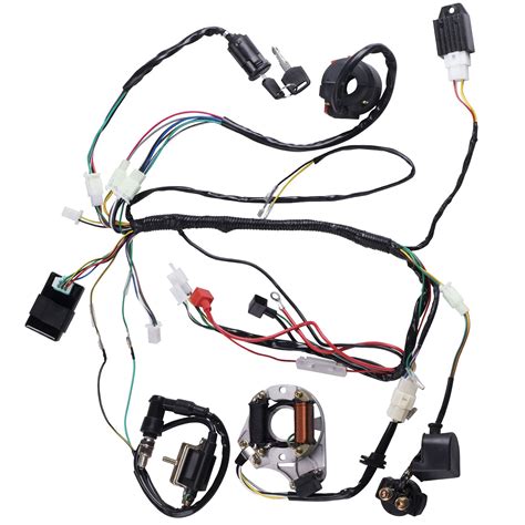 Complete Electrics Wiring Harness Stator Coil CDI Solenoid Relay Spark