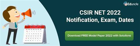 CSIR NET 2022 Notification Exam Date Latest Update