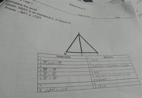 Solved J Task Given Complete The Proof Delta Bac Mathematics