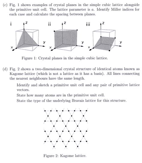 Solved E Fig Shows Examples Of Crystal Planes In The Chegg