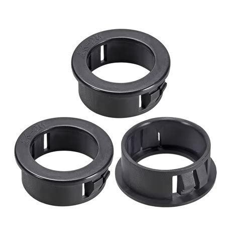 25mm Mounted Dia Snap In Cable Hose Bushing Grommet Protector Black 3