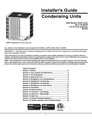 Fillable Online Installer S Guide Condensing Units Ecotempac Fax