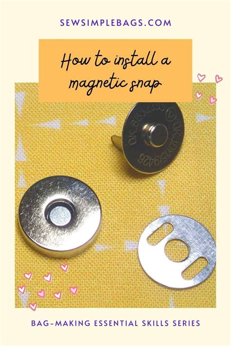 How To Install A Magnetic Snap For A Purse Sewing Pattern In 2021