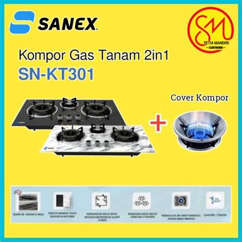 Promo Terbaru Sanex Kompor Tanam Meja Kaca Tungku In Marble