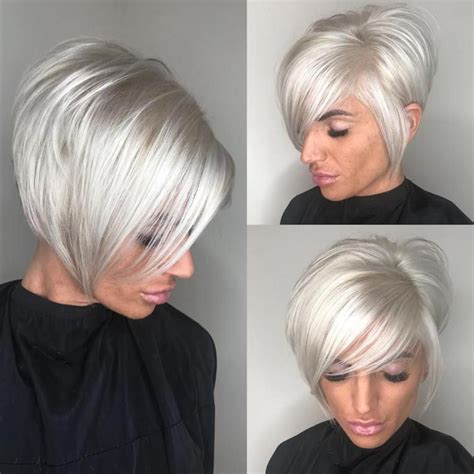 Short Layered Silver Bob Short Thin Hair Short Hair With Layers Short