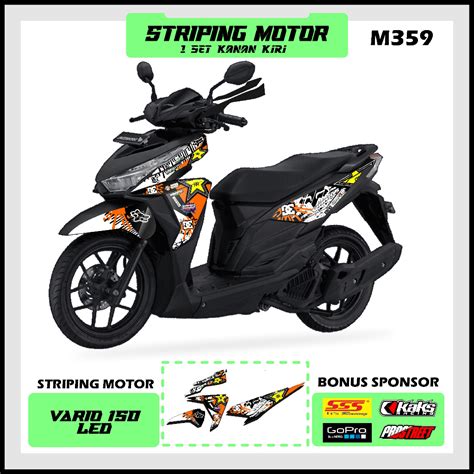 Jual Stiker Motor Vario Striping Variasi Honda VARIO Old Led 125 150