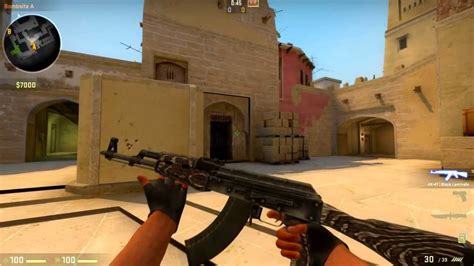 AK 47 Black Laminate CS GO Skin Showcase YouTube