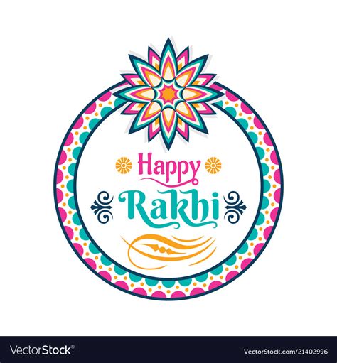 Decorative happy rakhi festival greeting card Vector Image