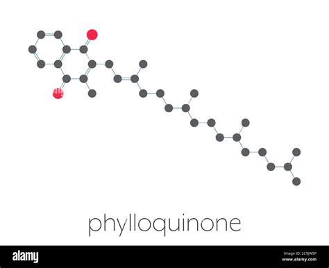 Vitamin K K1 Phyllochinon Phytomenadion Molekül Stilisierte