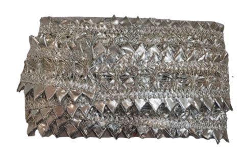 Polyester Zari Silver Double Sided Garment Lace At Rs Roll In Ajmer