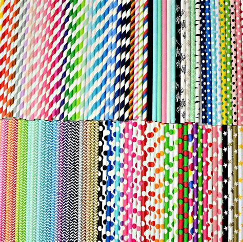 Pick Your Colors Free Dhl Shipping 1000 Paper Straws Bulk