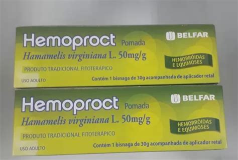 Hemoproct Pomada Dois Tubos De 20g Hamamelis Virginiana MercadoLivre