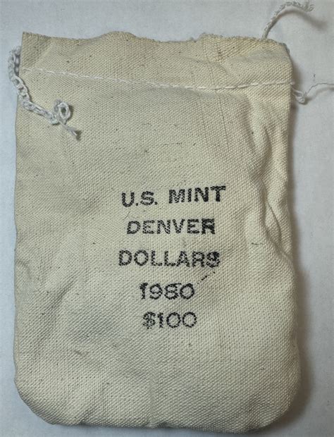 RARE Original U.S. Mint Sewn $100 Bag of 1980 Denver Minted Susan B
