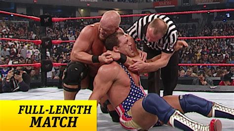 FULL LENGTH MATCH Raw Kurt Angle Vs Steve Austin WWE