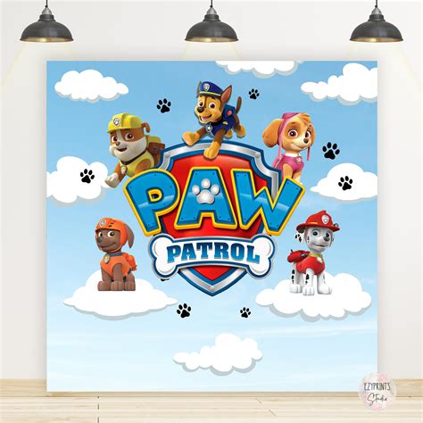 Paw Patrol Theme Birthday Backdrop – Ezyprints Studio