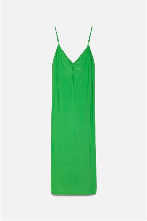 Venta Vestido De Zara Verde En Stock