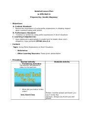 Detailed Lesson Plan Mtb Mle Wayaway Docx Detailed Lesson Plan In