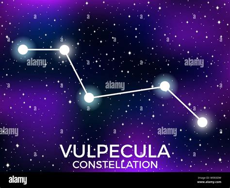 La Constelación De Vulpecula Noche Estrellada Cluster De Estrellas Y