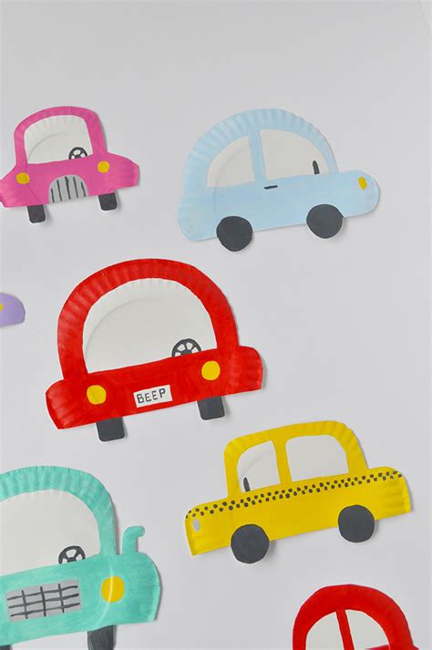 Painted Paper Plates Cars Handmade Charlotte