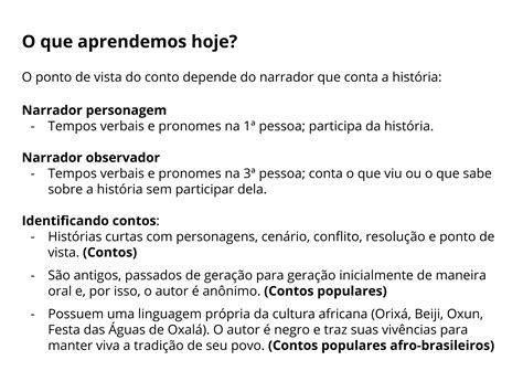 Plano de aula 5º ano Elementos da narrativa de um conto popular