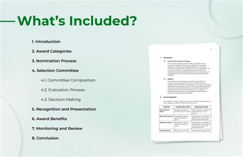 Long Service Awards Criteria And Guidelines Manual HR Template In Word