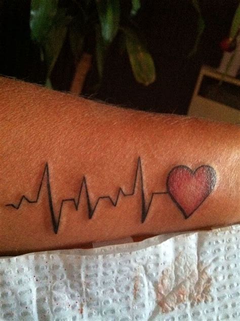 Heart Wave Tattoo Design