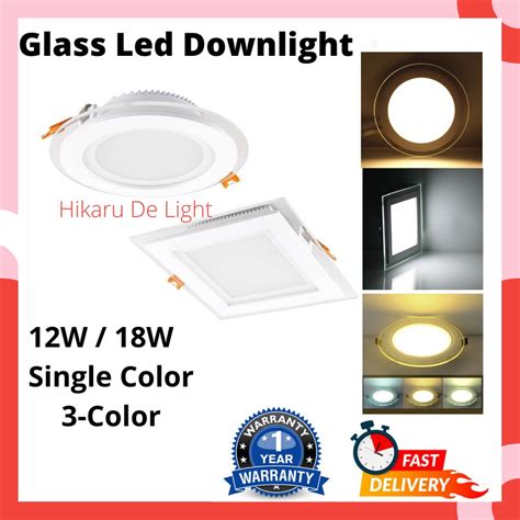 Hikaru De Light Kaca Downlight 12w 18w Paster Ceiling 3 Color