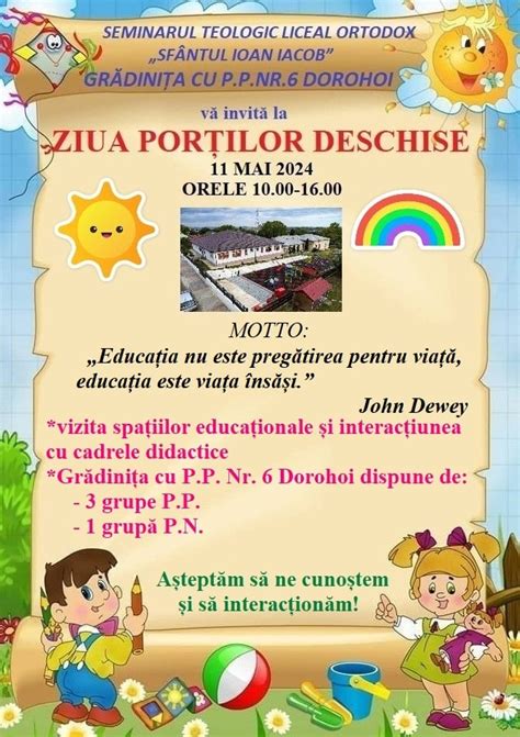 Ziua Portilor Deschise Gradinita Nr 6 11 Mai 2024 Seminarul